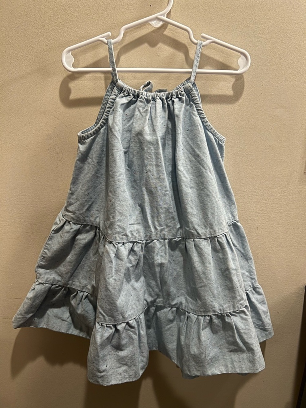 Hanna Andersson Blue Denim Chambray Summer Sundress - Girls Size 110 / Size 5T